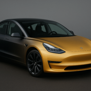 Tesla Car Black to God Gradient